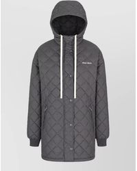 Miu Miu - Quilted Parka Coat - Lyst