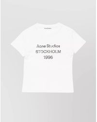 Acne Studios - Cotton Logo-Print Short-Sleeve T-Shirt - Lyst