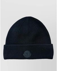 Moncler - Wool Cashmere Ribbed Beanie - Lyst
