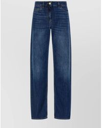 Elisabetta Franchi - Denim Straight-Leg Trousers - Lyst