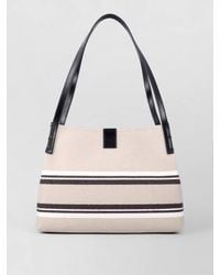 Balmain - Release Small Canvas Leather Shopper Bag - Lyst