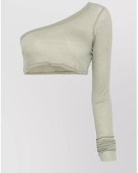 Rick Owens - Ziggy One-Shoulder Sheer Stretch Top - Lyst