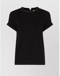 Brunello Cucinelli - Cotton Jersey Crew Neck Short Sleeve T-Shirt - Lyst