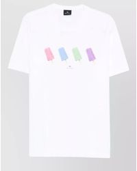Paul Smith - Cotton Crew Neck T Shirt Graphic Print - Lyst