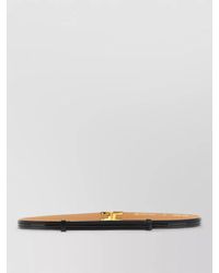 Elisabetta Franchi - Slim Logo Buckle Belt Adjustable Design - Lyst