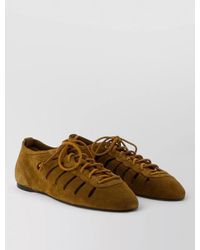 Isabel Marant - Leyza Gd Lace Up Ballet Flats Leather - Lyst