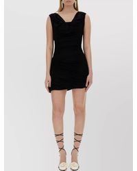 Magda Butrym - Draped Neckline Fitted Silhouette Ruched Detailing Dress - Lyst