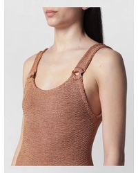 Hunza G - Ring Strap Scoop Neck Textured Swimsuit - Lyst