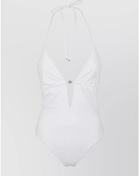 Tory Burch - Gathered Tie-Back One-Piece Swimsuit - Lyst