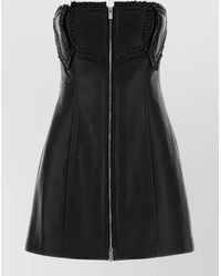 Blumarine - Leather Mini Dress - Lyst