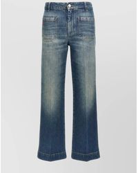 Victoria Beckham - 'Alina' Denim Trousers Featuring Pockets - Lyst