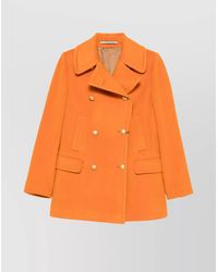 Tagliatore - Double-Breasted Wool-Mohair Blend Coat With Flap Pockets - Lyst