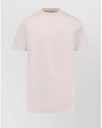 BOSS - Ribbed Crew-Neck Cotton T-Shirt With Side Slits - Lyst