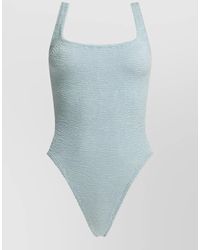 Hunza G - Square Neck High Leg Sleeveless Beachwear - Lyst