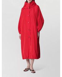 Rohe - Long Hooded Coat Elasticated Cuffs Relaxed Fit - Lyst