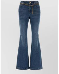 Michael Kors - High Waist Flared Jeans Belt Loops Chain - Lyst