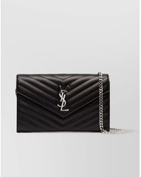 Saint Laurent - Cassandre Leather Chain Wallet Shoulder Bag - Lyst
