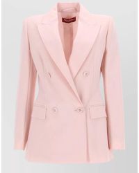 Max Mara - Virgin Wool Double-Breasted Suit Jacket - Lyst