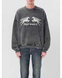 Represent - Pegasus Crew Neck Graphic Knit Sweatshirt - Lyst