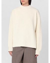 Jil Sander - Wool Ribbed Oversized Crewneck Sweater - Lyst