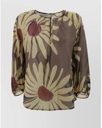 Whyci - Floral Pattern Cotton Shirt - Lyst