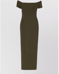 Solace London - Off-Shoulder Short-Sleeve Maxi Dress - Lyst