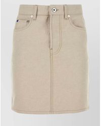 Burberry - Denim Mini Straight Skirt - Lyst