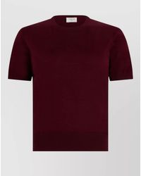 Saint Laurent - Wool Short-Sleeve T-Shirt - Lyst