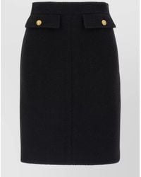 Chloé - Bouclé Wool Midi Straight Skirt - Lyst