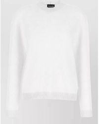 Giorgio Armani - Long Sleeve Regular Fit Ribbed Hem Top - Lyst