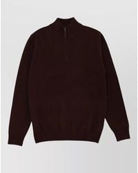 MC2 Saint Barth - Wool Sweater High Collar Ribbed Cuffs Hem - Lyst