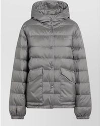 Miu Miu - Hooded Jacket Elasticated Cuffs Front Pockets - Lyst