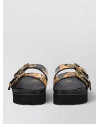 Versace Jeans Couture - Platform Slides Sandals Arizona Buckles - Lyst