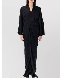 Rick Owens - Draped V-Neck Wrap Gown - Lyst