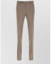 PT Torino - Stretch Wool Trousers Belt Loops Back Pockets - Lyst