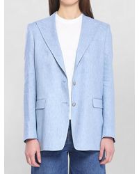 Tagliatore - Single Breasted Stretch Linen Cotton Jacket - Lyst