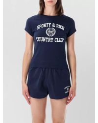 Sporty & Rich - Crew Neck Slim Fit Short Sleeve T-Shirt - Lyst