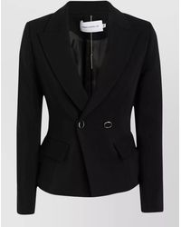 SIMONA CORSELLINI - Stretch Viscose Blazer Tailored Silhouette - Lyst