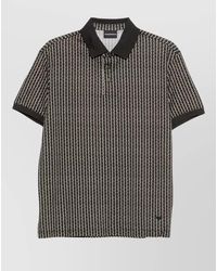 Emporio Armani - Cotton Blend Polo Shirt - Lyst