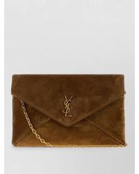 Saint Laurent - Cassandre Small Leather Clutch Bag - Lyst