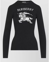 Burberry - Shona Fine Rib Knit Crew Sweater - Lyst