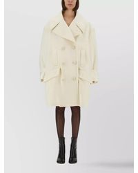 MM6 by Maison Martin Margiela - Oversized Double-Breasted Coat Large Lapels - Lyst