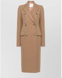 Sportmax - Cashmere Wool Double-Breasted Mid-Length Coat - Lyst