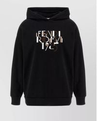 Fendi - Cotton Logo-Print Hoodie - Lyst