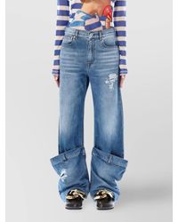JW Anderson - Jeans With Belt Loops And Embroidered Back Pocket - Lyst