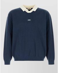 Autry - Knit Oversized Polo Shirt Contrasting Collar - Lyst