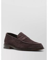 Tricker's - Sonny Suede Penny Strap Round Toe Loafers - Lyst