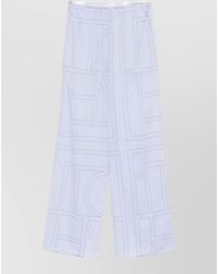 TOTEME - Cotton Blend Lounge Trousers Geometric Pattern - Lyst
