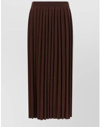 Fabiana Filippi - Cashmere Silk Virgin Wool Knitted Pleated Skirt - Lyst