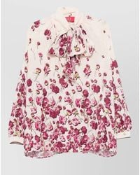 F.R.S For Restless Sleepers - Silk Blend Shirt Floral Print Bow Tie - Lyst